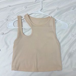 SHEIN nude asymmetrical tank top